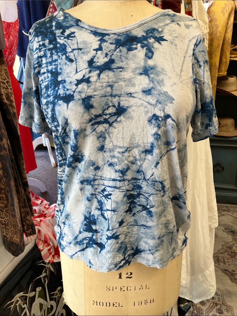 Pas de Calais Shibori Dyed T Shirt Size 34 US XS